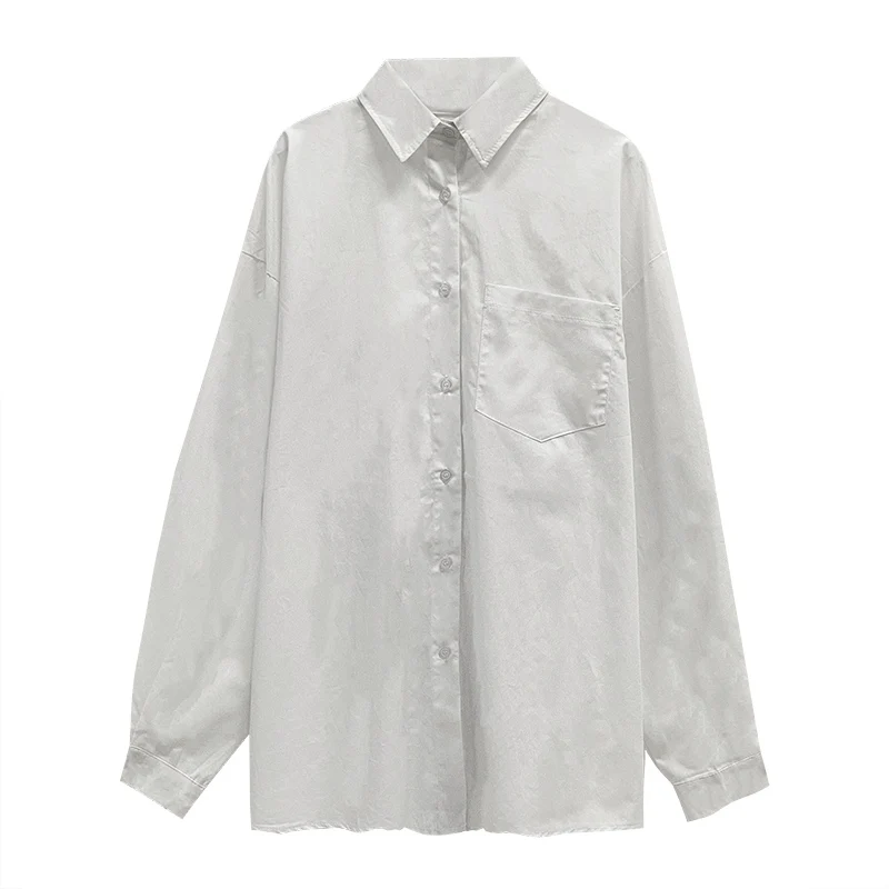 

GOOHOJIO 2020 New Autumn Solid Color Oversized Blouses Women Fashionable Lantern Sleeve Women Shirts Temperament Ladies Shirts