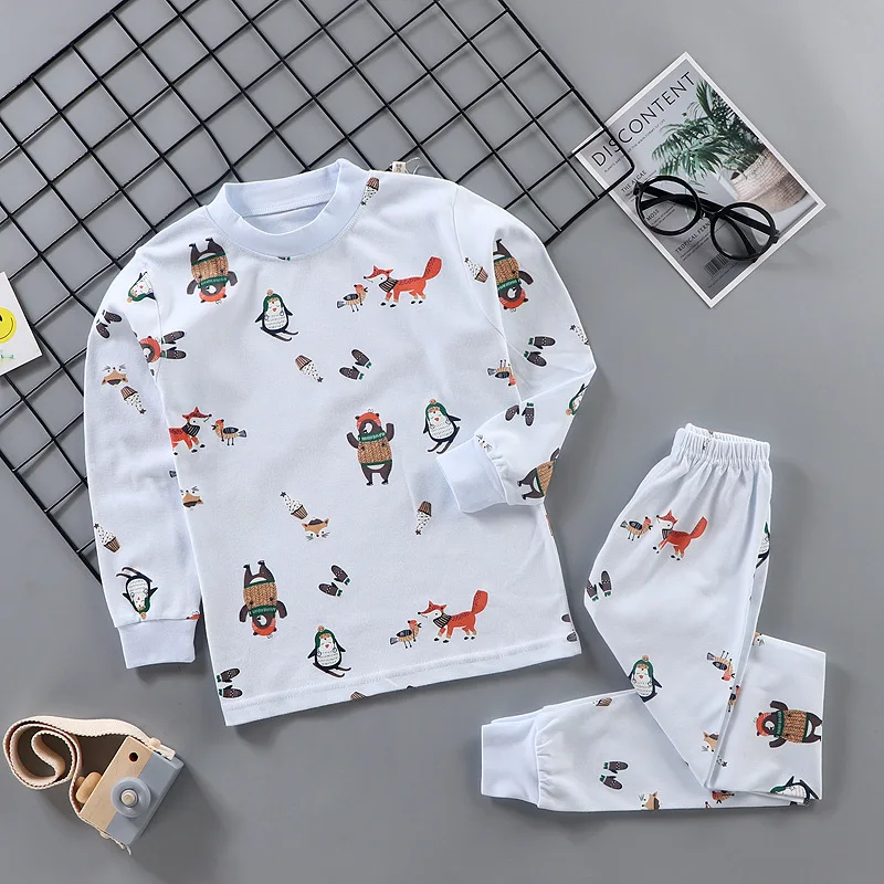 

Kids Baby Spring Autumn Sets Cartoon Long Sleeve Top+long Trouser Sleepwear for Girl Boy Boutique Kids Clothing