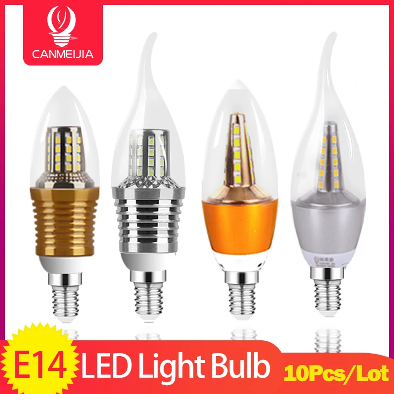 

Светодиодная лампочка E14, лампочка-свеча, светодиодная лампочка 220 В, 3 Вт, 5 Вт, 7 Вт, 9 Вт, лампочка-свеча для декора, энергосберегающая лампа, с...