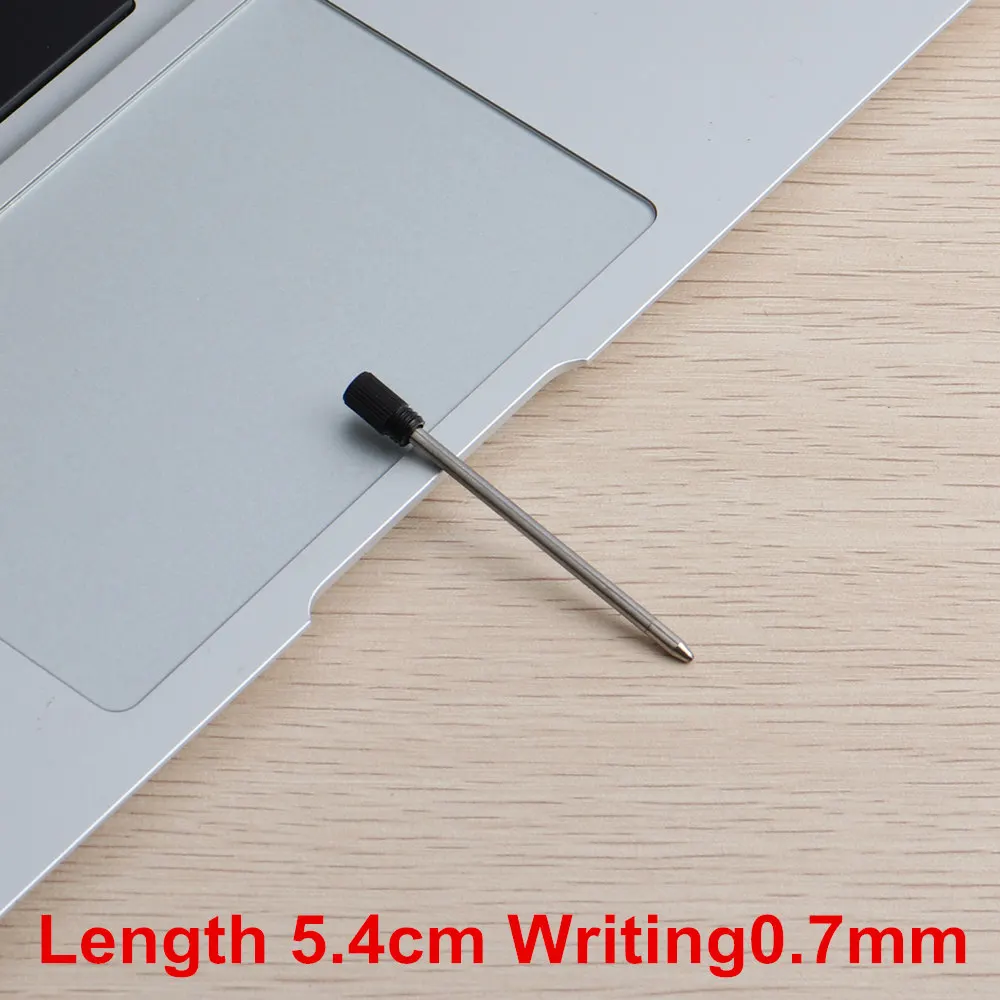 GENKKY 1 шт./лот новая многофункциональная ручка Мини карманного размера металлическая шариковая ручка вращающаяся маленькая портативная масляная Ручка инструмент брелок с ручкой - Цвет: 20PCS Refills 5.4cm