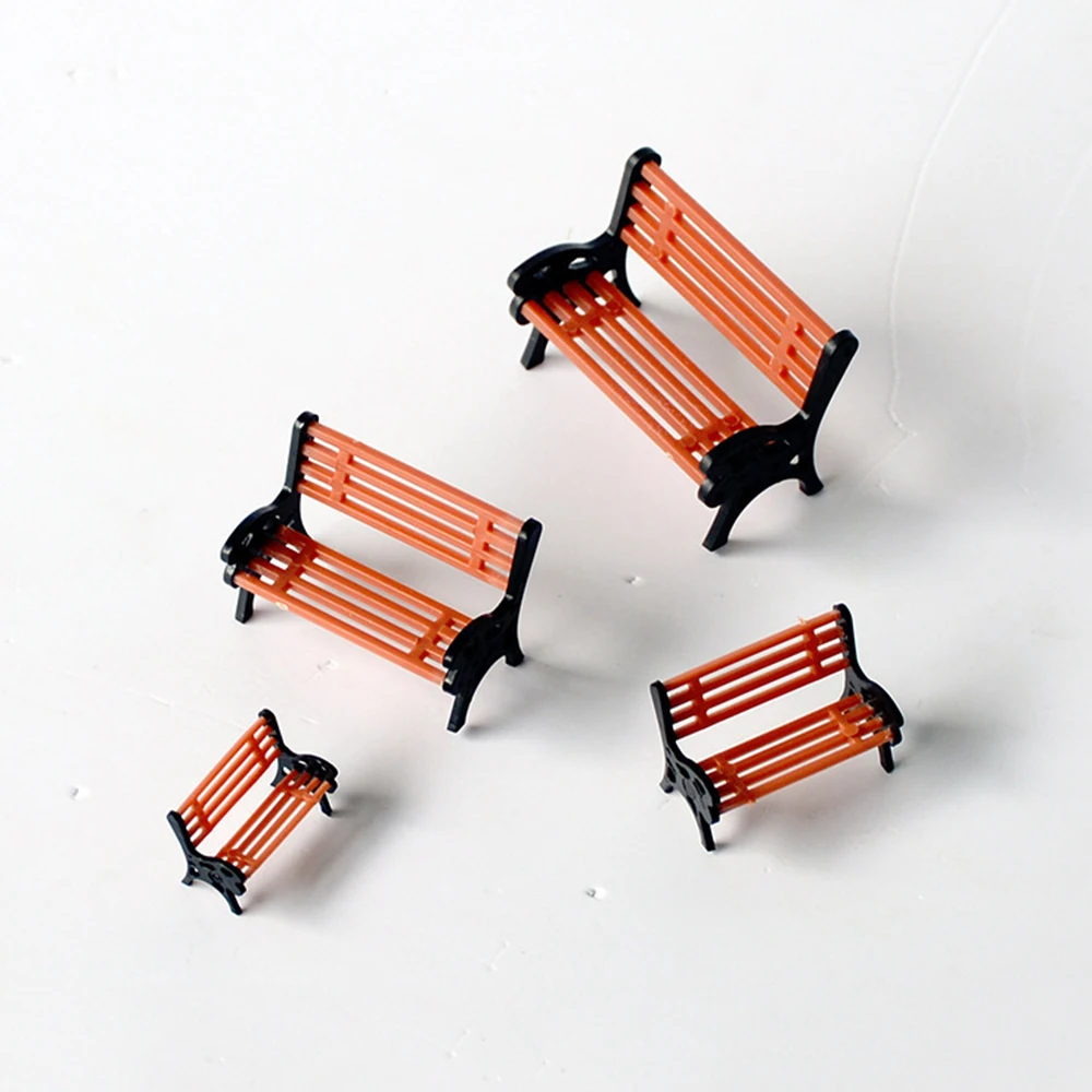 10 шт. пластиковая скамейка для парка модель поезда пейзаж макет DIY небольшие