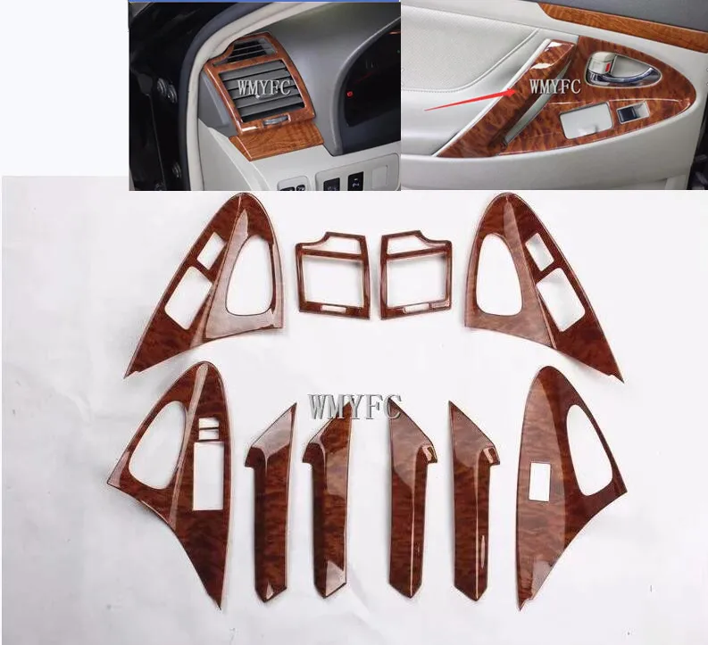 Wood ABS Chrome Car All Kinds of Interior Accessories Cover Trim For TOYOTA Camry 2006-2011 Car Styling Auto Accessories