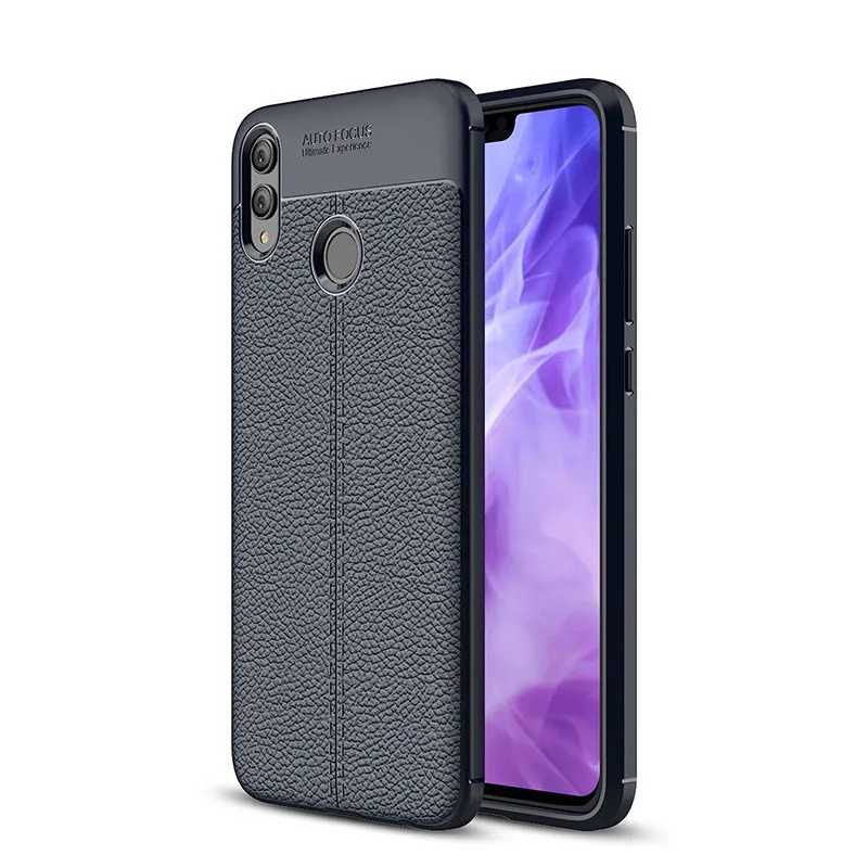 blue SemgCeKen ультратонкий кожаный чехол для huawei p smart plus psmart+ роскошная Мягкая силиконовая задняя крышка p smart z coque чехлы - Цвет: blue
