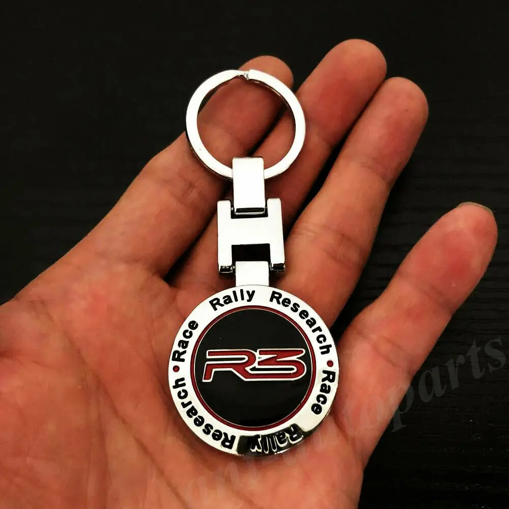 

Metal R3 Rally Research Race Sport Auto Car Keyring Keychain Key Chain Ring