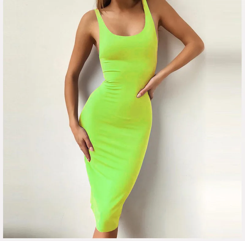 

2021 Европейское и американское женское длинное платье с круглым вырезом и ягодицами