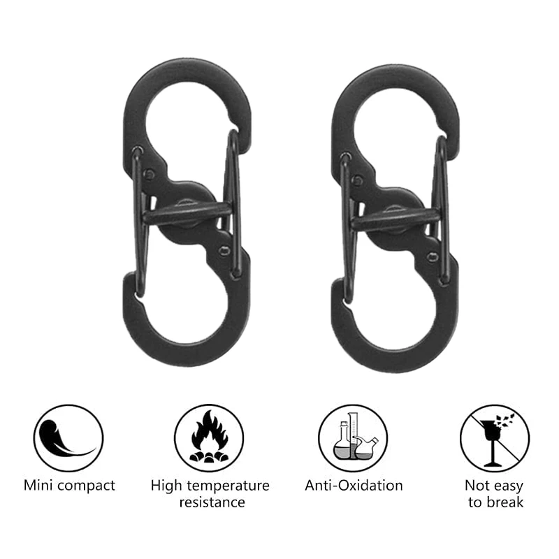 1 шт. кольцо для ключей с карабином Двойная маленькая новая форма металлическая