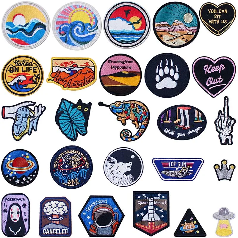 Восход заката утюгом на одежде стежок шитье ткани текстиль украшение пальто