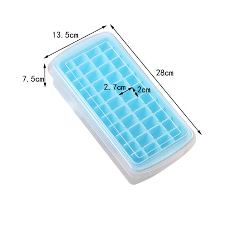 Ice Cube Tray with Lid and Bin 44 Nugget Silicone for Freezer Comes Container Scoop Cover | Дом и сад