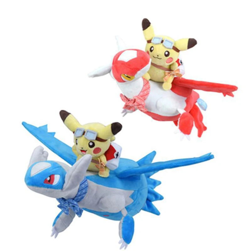 

Latios Latias Lapras plush doll Fun Ride flight stuffed toy Decorations Collection Christmas gift for kids