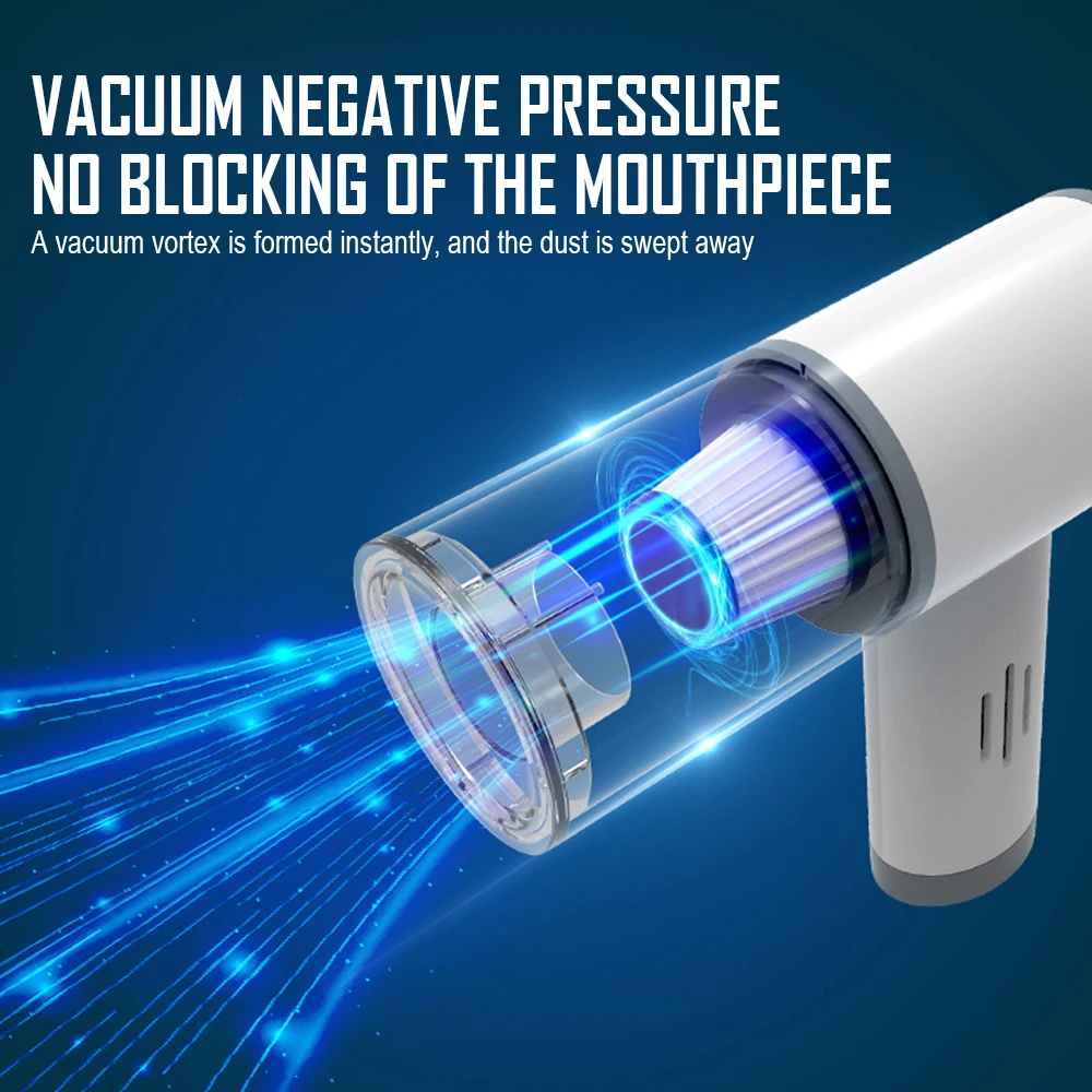 

Portable Mini Wireless Car Vacuum Cleaner Super Strong Suction Handheld Auto Vacuum Cleaner for Car Interior & Home Cleaning