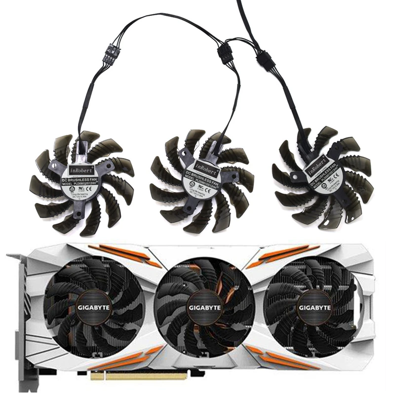 Кулер для видеокарт 75 мм PLD08010S12HH 4Pin gtx1080/1080TI GPU вентиляторы GIGABYTE GTX 1080 1070 Ti G1 Gaming 1060