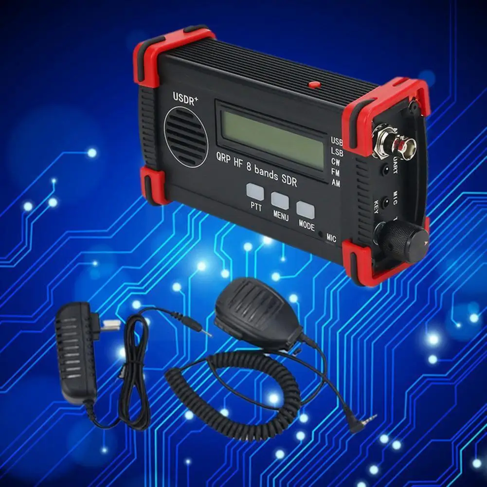 

USDX USDR QRP HF Band 5W DSP SDR Transceiver 8-band Handheld With Microphone Black Shell B0T8