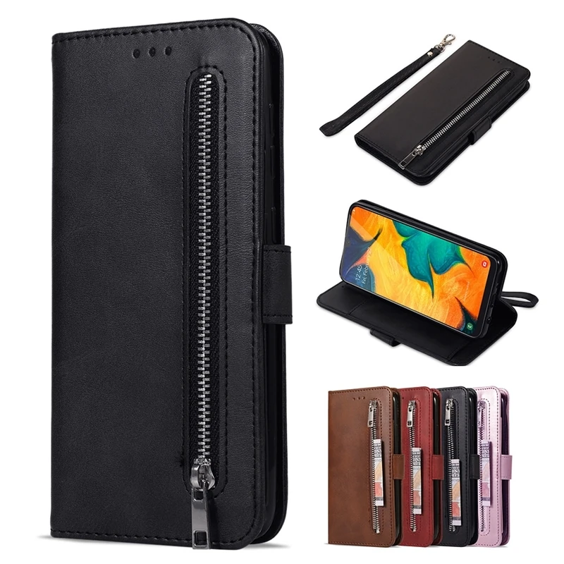 

Magnetic Buckle Flip Leather Zip Wallet Case For Samsung Galaxy J6 Plus J5 J4 J3 A8 A70 A7 A6 A50 A40 A20 A10 A30 M10 Cover Soft