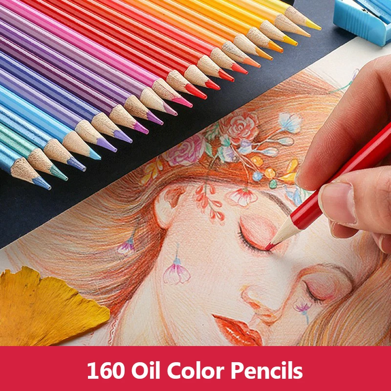 Набор масляных карандашей для рисования 48 160 цветов|Цветные Карандаши| |