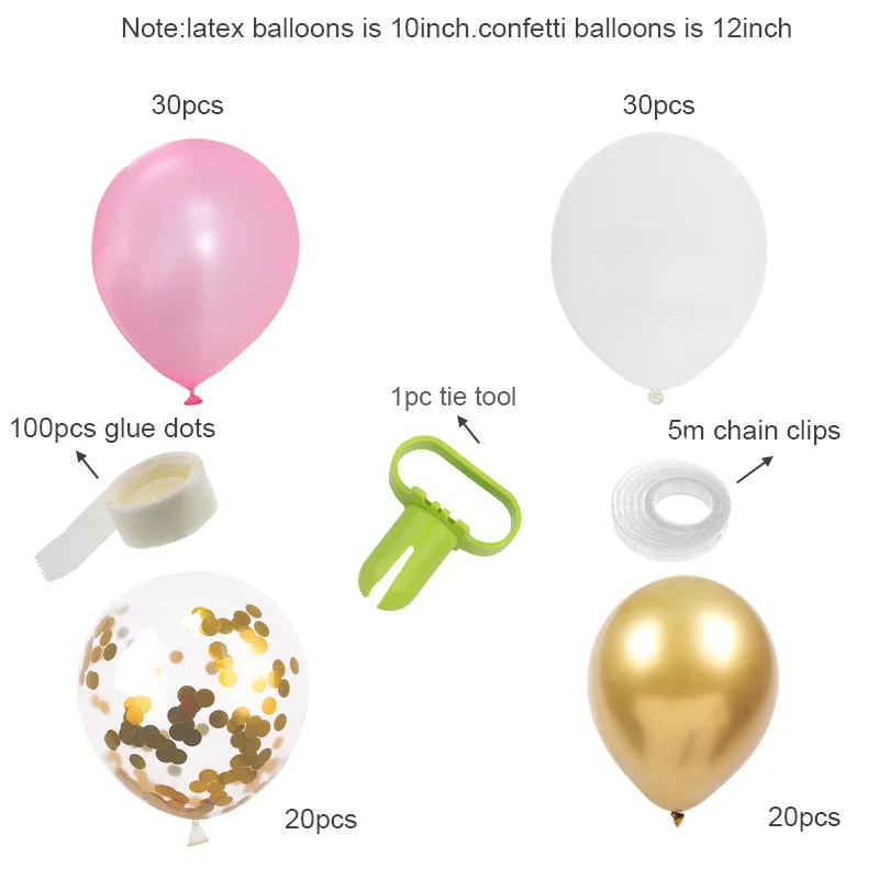 WEIGAO розовые белые воздушные шары-гирлянды Арка с воздушными шарами украшения