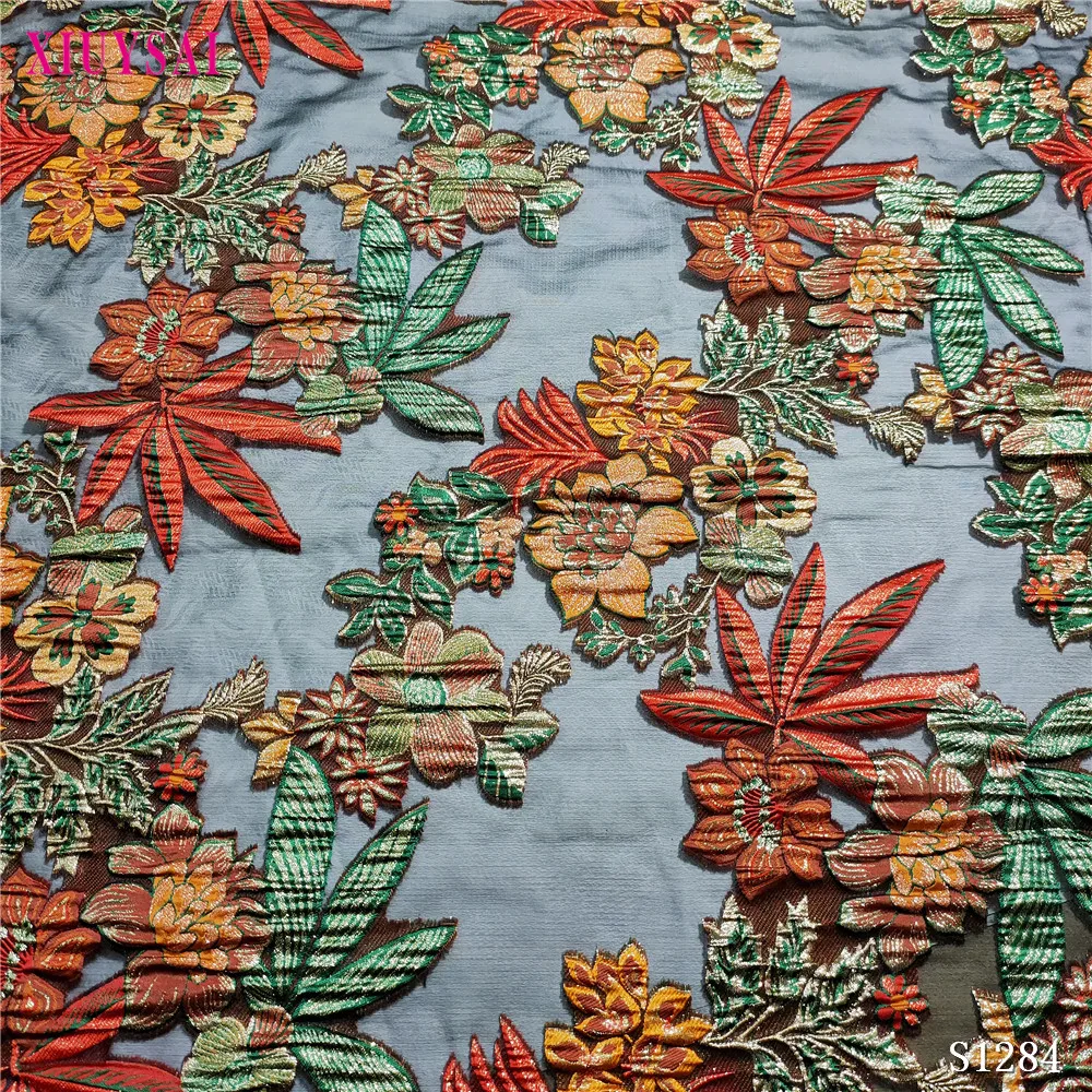 

New Design Africa Brocade Lace Fabric Luxury Lace Trim African Embroidery Nigerian Lace Fabric For Woman P1285