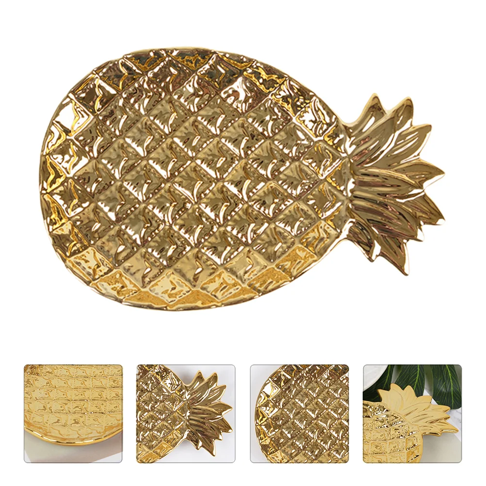 

1pc Earrings Storage Tray Creative Pineapple Shape Storage Tray Decoration