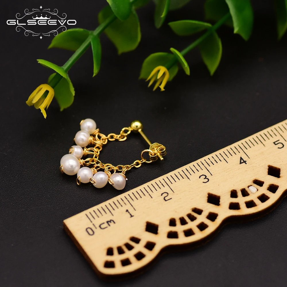 

GLSEEVO Natural Fresh Water Pearls Drop Earrings For Women Wedding Gifts Handmade Fashion Jewellery earrings GE0674