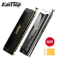 easttop professional 16 holes 64 tone chromatic harmonica mouth organ blues harp music instrumentos key c musical instruments