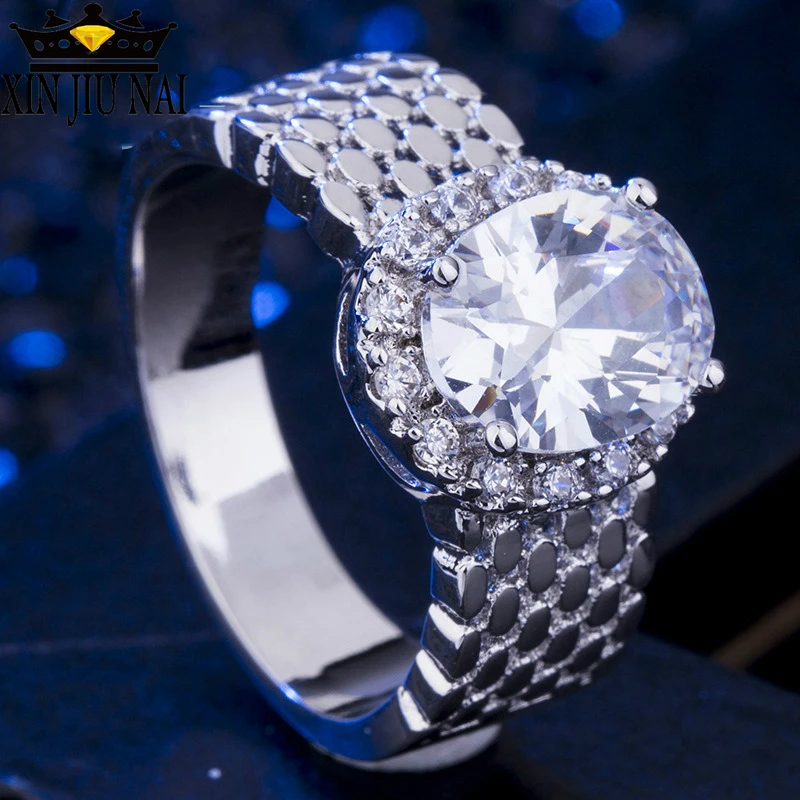 925 anillos серебряное модное изысканное инкрустированное верхнее циркониевое