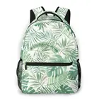 Женский рюкзак с рисунком зеленых листьев, дорожный рюкзак, школьные сумки, 2020
