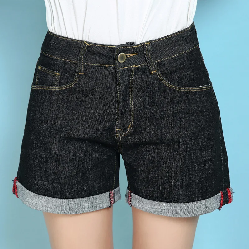 Женские джинсовые шорты с высокой талией женские эластичные разных размеров