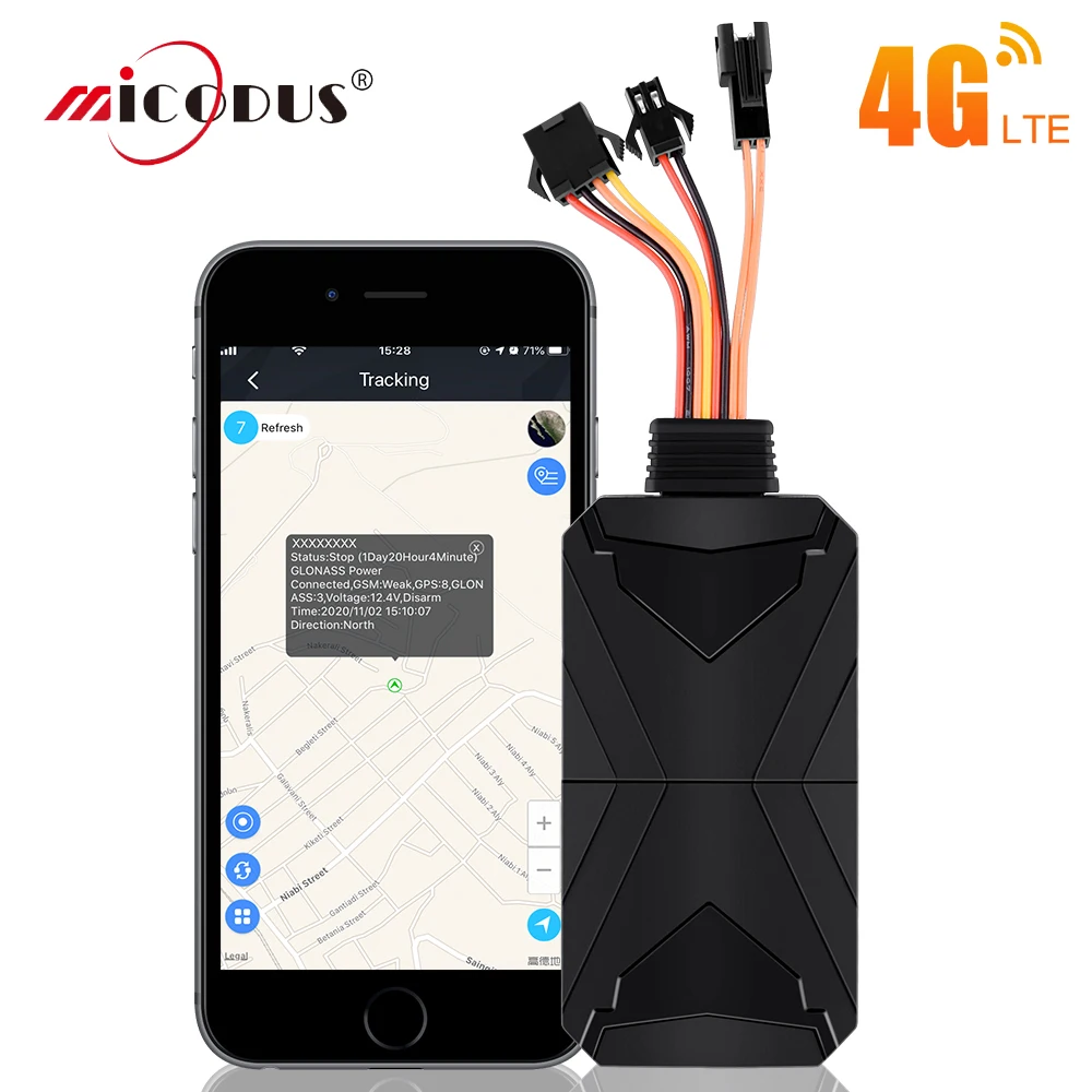 4G GPS Tracker Car Tracker 11-90V Cut Off Fuel SOS Voice Monitor GPS Locator Car GLONASS Overspeed Shake Alarm Geofence FREE APP