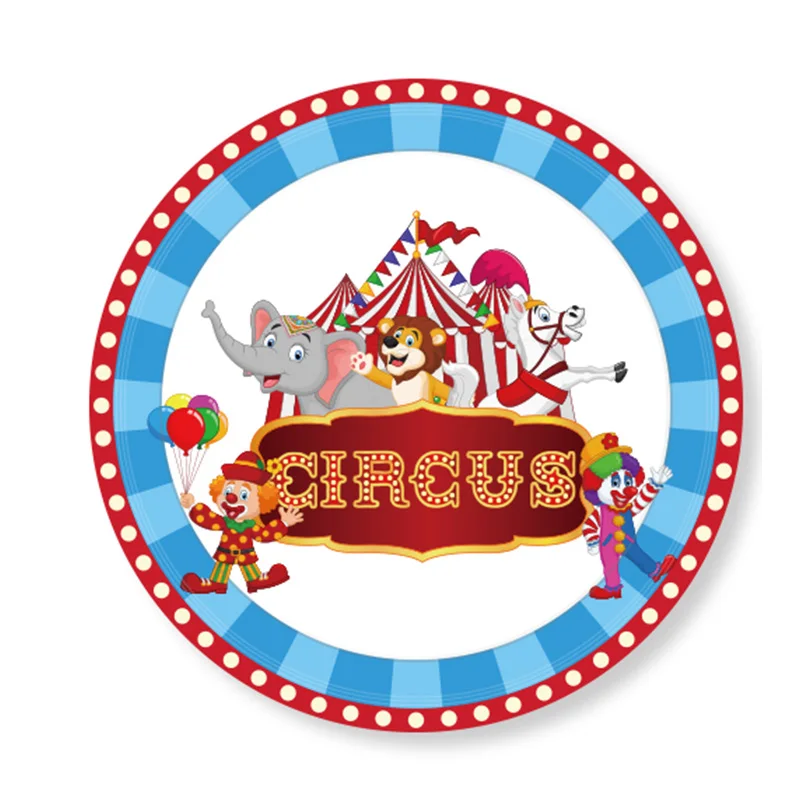 circus 8 шт./партия, прекрасная 9 дюймовая бумажная тарелка для праздника, космическая тарелка для дня рождения, свадьбы, вечеринки, украшения для вечеринки - Цвет: circus