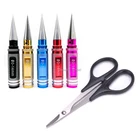 Новинка 0-14 мм дырокол для отверстий с рукавом набор изогнутых ножниц универсальный инструмент для RC корпуса автомобиля Lexan пластик с синим расширителем