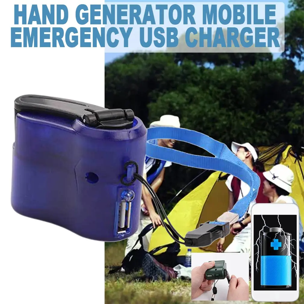 portable usb emergency charger dynamo hand crank usb cell phone outdoor camping backpack emergency charger for iphone huawei free global shipping