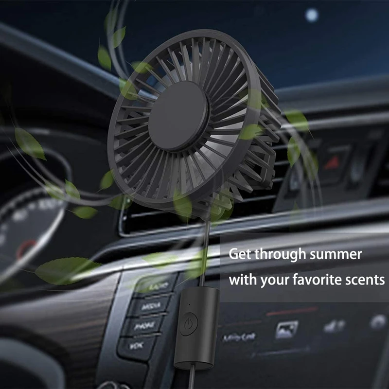 Car USB Fan Mini Strong Winds 3 Speeds 360 degree Rotation Air Circulating Suitable for SUVs Automobiles | Компьютеры и офис