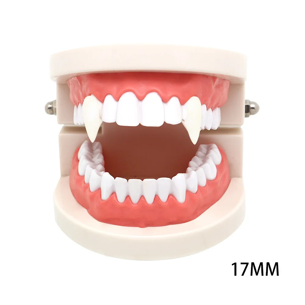 

1pair Halloween Cosplay Party Devil Vampire Teeth Fangs Dentures Props Costume Props Holiday Party Supplies