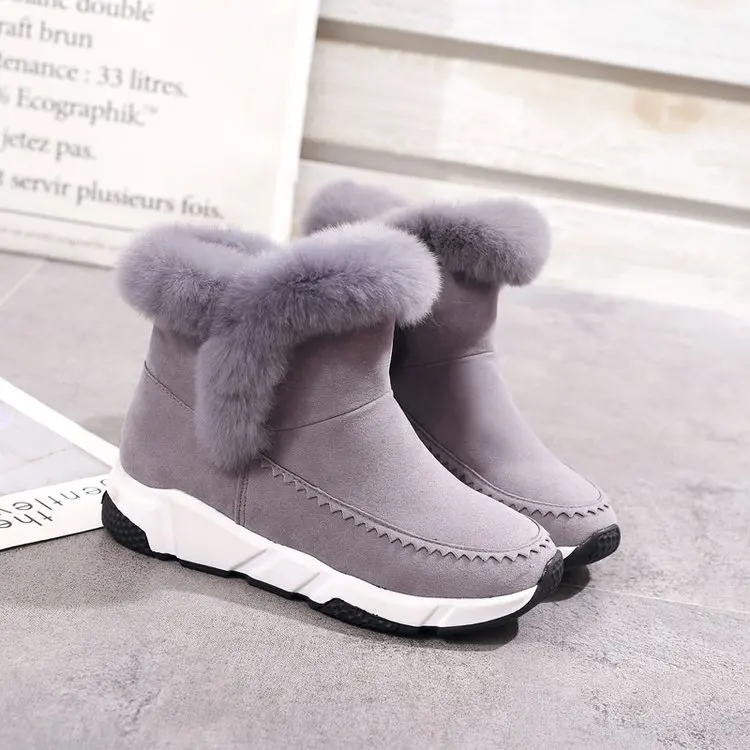 

Mudibear Snow Boots For Women Casual Shoes Velvet Padded Cotton Boots Winter Flat Boots Non-slip Comfortable Footwear Warm 2020