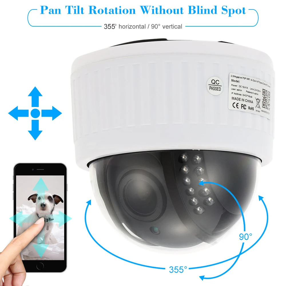 OwlCat 5MP 2MP Wifi ip камера PTZ 5X зум 2 7 13 5 мм аудио мониторинг микрофон TF/SD слот для карты P2P