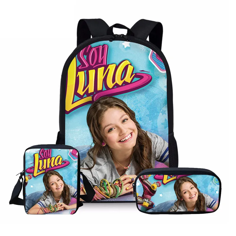 as pictures ADVOCATOR Soy Luna дорожные рюкзаки Детский Школьный Рюкзак Для школы сумки для подростков девочек рюкзак 3 шт. школьные сумки mochila infantil - Цвет: as pictures