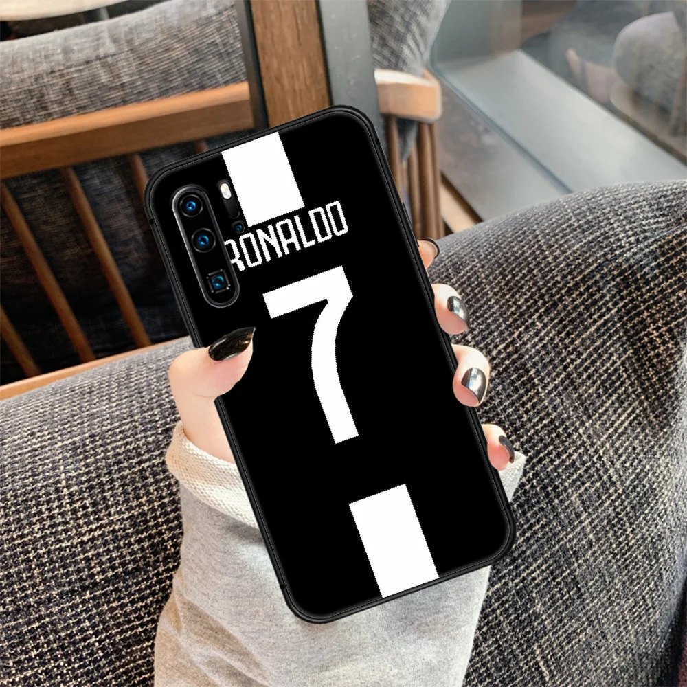 

Ronaldo Football superstar CR7 Phone Case For Huawei P Mate 10 20 30 40 Lite Pro smart Z 2019 nova 5t Black Funda Luxury Etui