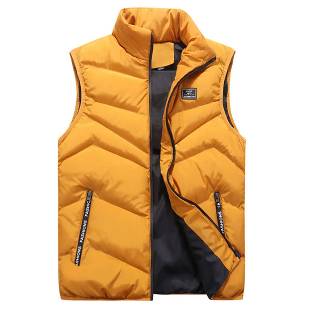 Мужской жилет, повседневный однотонный жилет без рукавов, ветрозащитная куртка на осень и зиму, модель 2021 J007, M-4XL от AliExpress WW