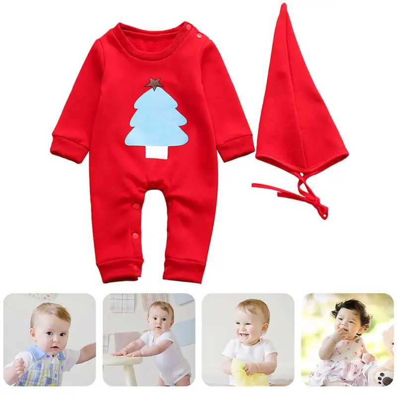 

1 Set Christmas Baby Winter Fall Cotton Warm Romper Bodysuit Jumpsuit for Baby