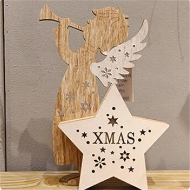 Снежинка деревянные декоративные элементы деревенская Рождественская елка