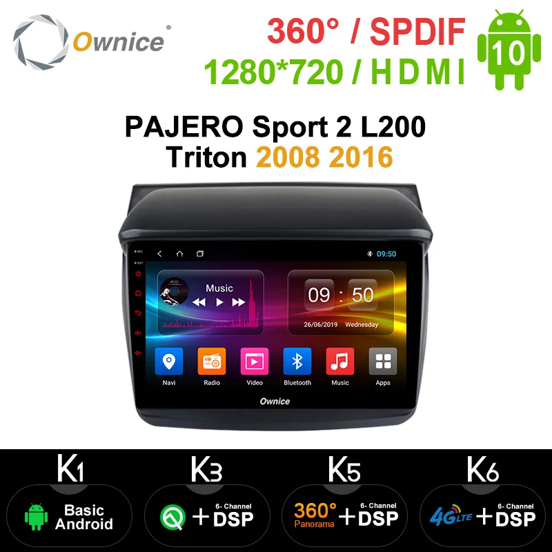 Ownice 360 панорамная Автомобильная магнитола 2Din Восьмиядерный Android 2008 GPS навигатор