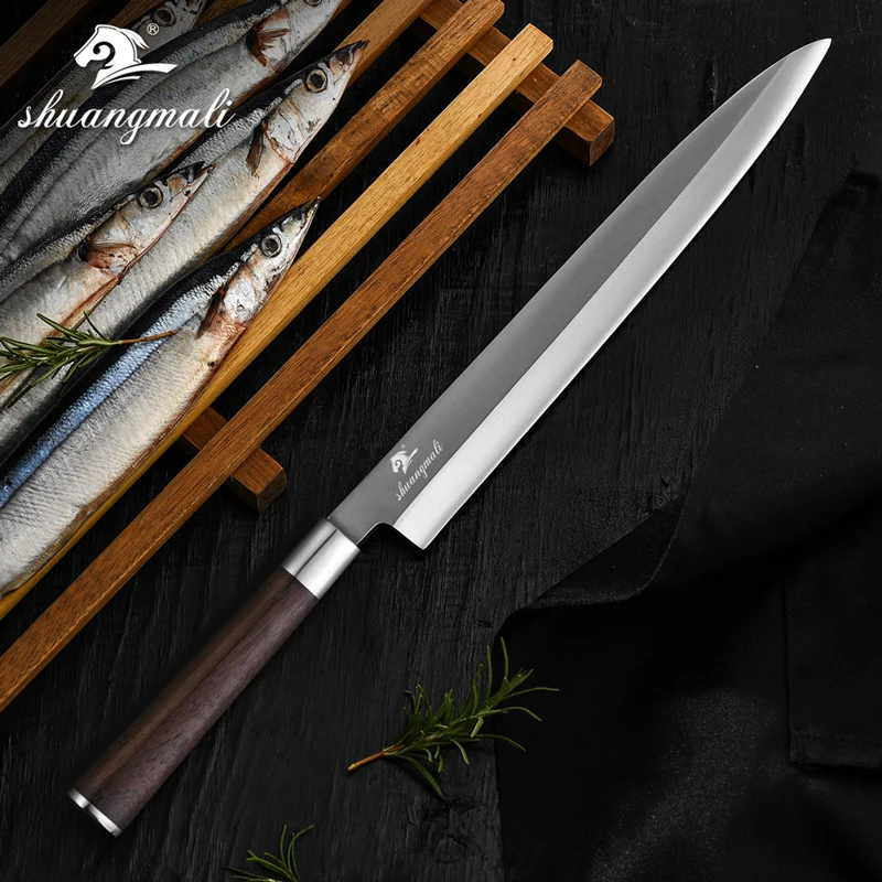 Японский Нож для суши 11 дюймов сашими шеф повара кухонные ножи немецкая сталь 1 4116