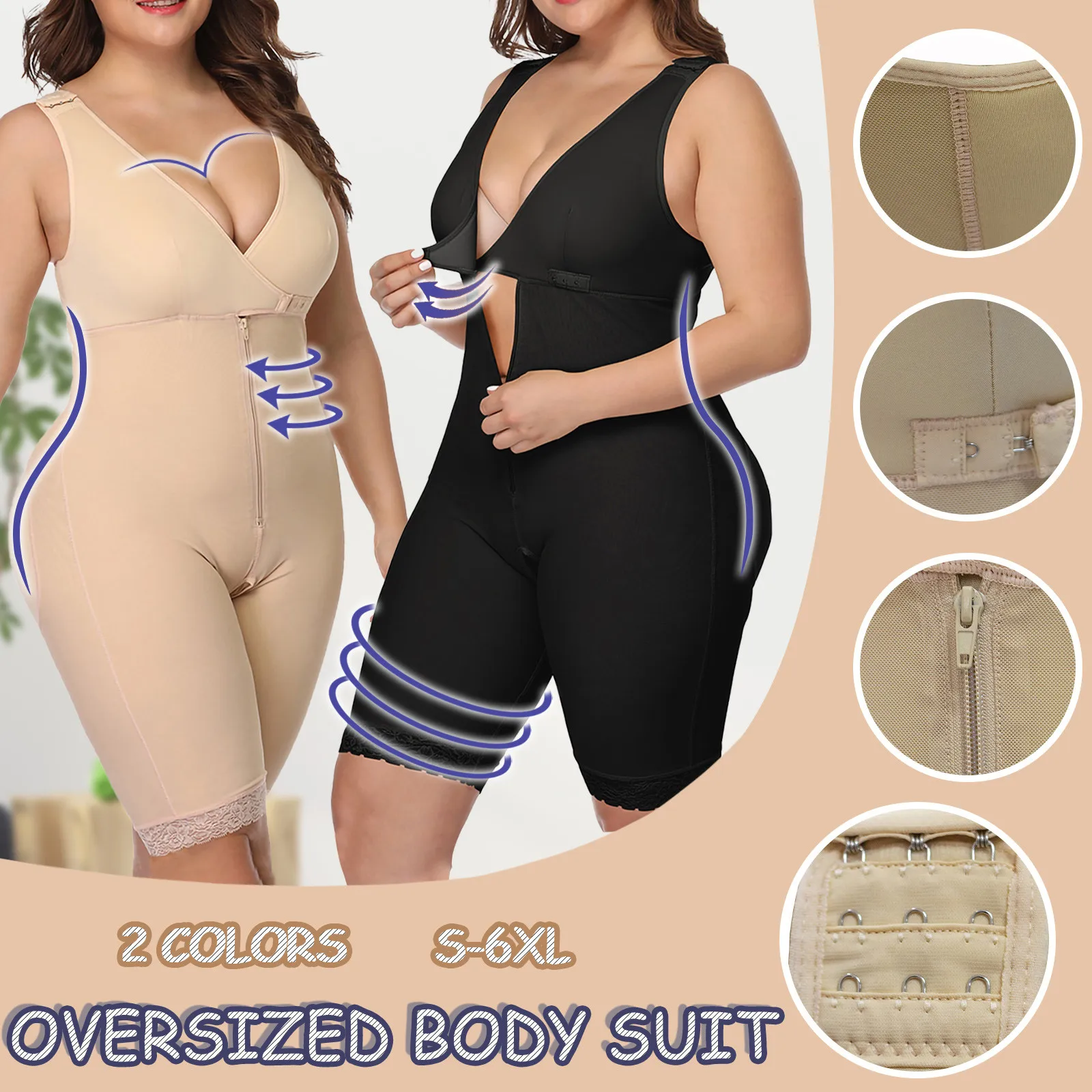 

Women's Bodysuit With Waist And Hip Tight Body Oversized Body Suit Боди Женское Утягивает