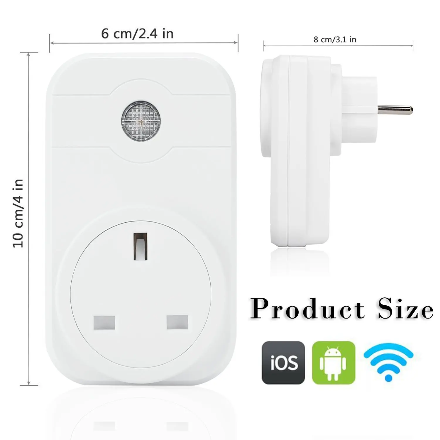 Смарт розетка с Wi Fi английская электрическая голосовое управление Беспроводное