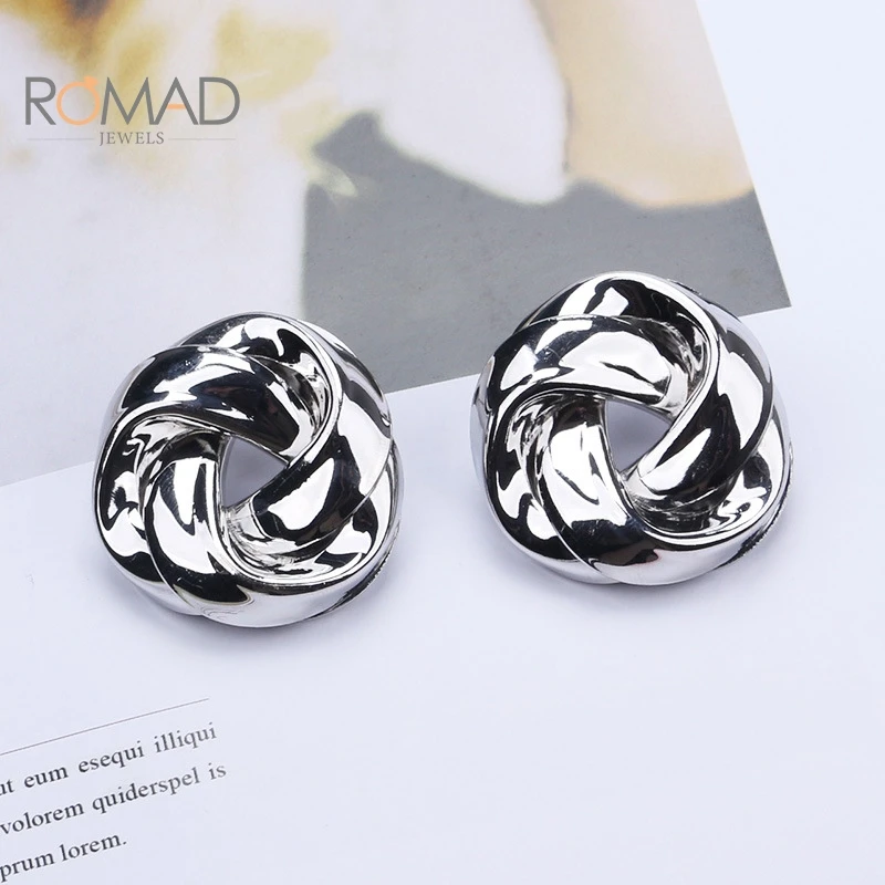 

ROMAD 2020 New Retro Sexy All-match Earrings Hoops For Women Earrings Fashion Jewelry 2020 Wholesale Aretes De Mujer#