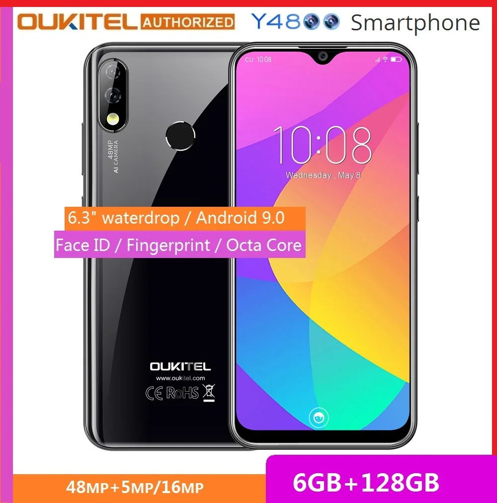 Перейти на Алиэкспресс и купить OUKITEL Y4800 смартфон с 5,5-дюймовым дисплеем, восьмиядерным процессором, ОЗУ 6 ГБ, ПЗУ 6,3 ГБ, 9,0 мАч, 128 мАч, Android 4000
