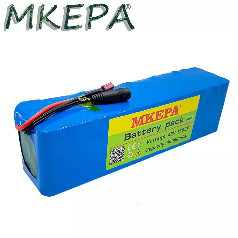 

Upgrade large capacity 48V 36ah battery pack 1000W 13s3p18650 Li ion battery pack electric bicycle scooter BMS