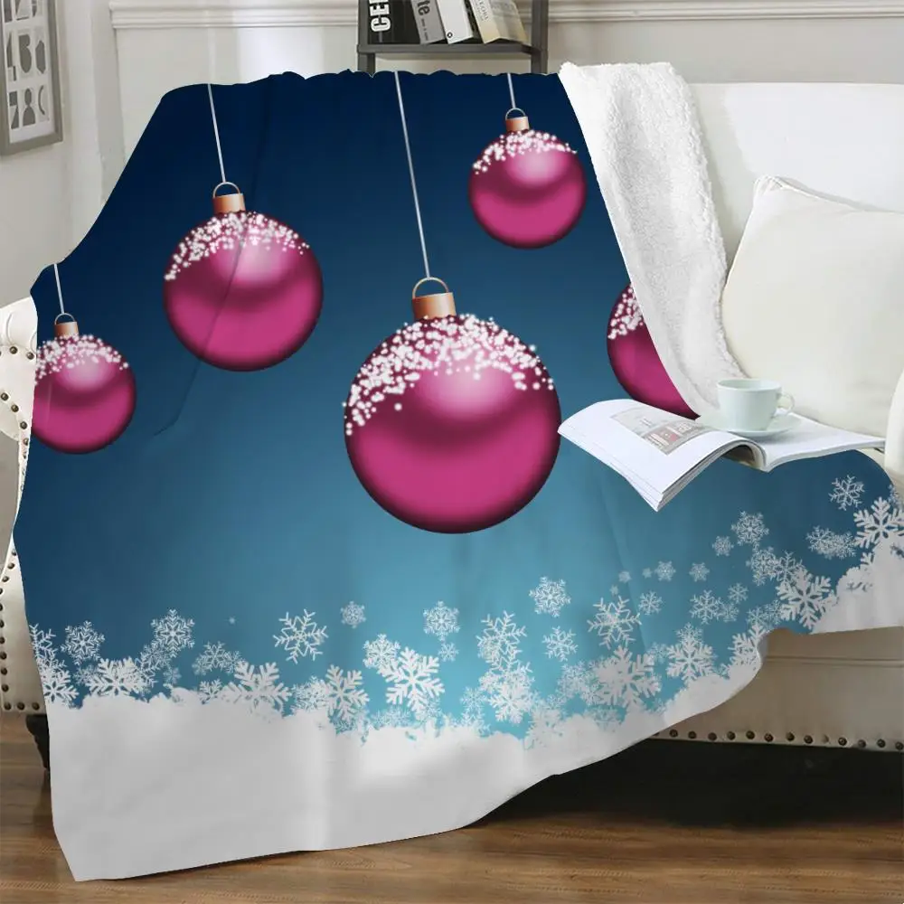 

NKNK рождественское покрывало новый год 3D печать снега пледы вечеринки плюшевые пледы шерпа одеяло животных Премиум прямоугольник