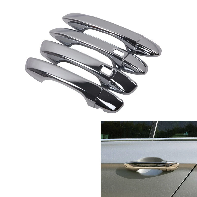 

8 шт./компл. хромированные автомобильные дверные ручки из АБС-пластика, облицовка дверной ручки, отделка для Tiguan L 2016-2021, автостайлинг