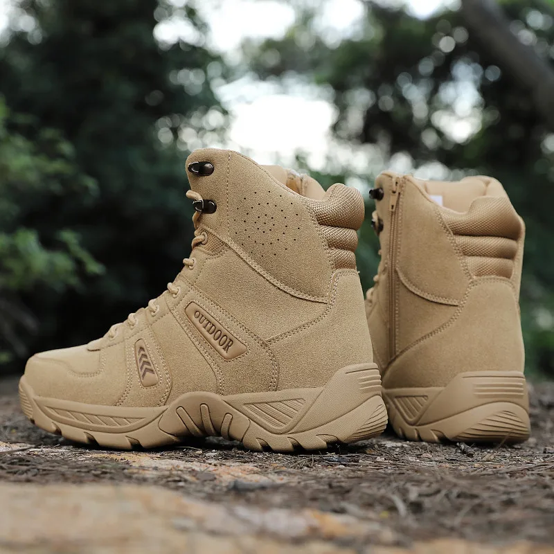 Men's Winter Hiking Shoes Big Size 47 Trekking Desert High Boots Sports Outdoor Combat Army Boots Men Non-slip Climbing Shoes