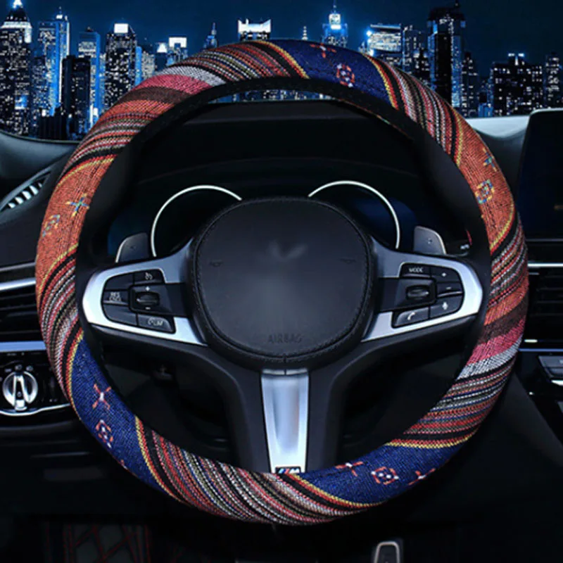 Автомобильный чехол на руль в этническом стиле автомобильные чехлы декоративные